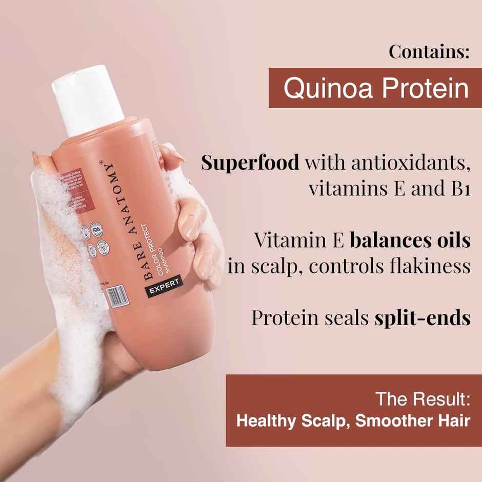 Bare Anatomy Hair Color Protect Shampoo, Hair Colour Retention Shampoo For Dry & Frizzy Hair