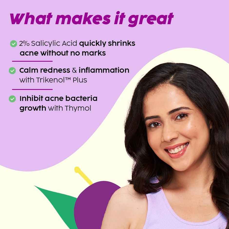 Plix The Plant Fix Jamun Acne Spot Corrector Gel For Active Acne | Quick Fix For Blemishes