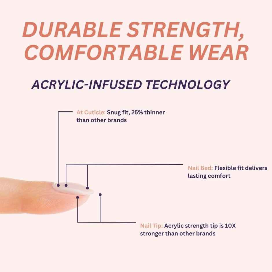 Sanfe Instant Stick On Nails - Pink French