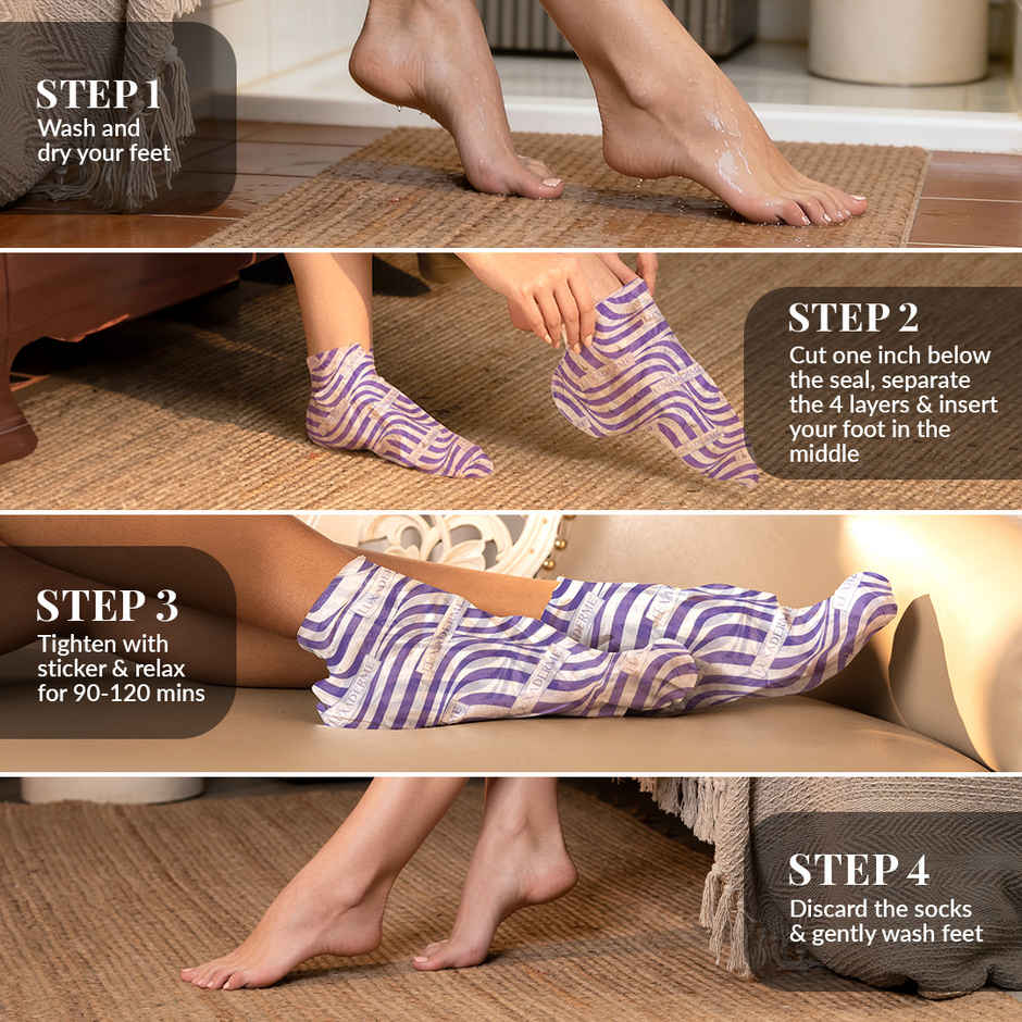 LuxaDerme Peeling & Exfoliating Foot Mask