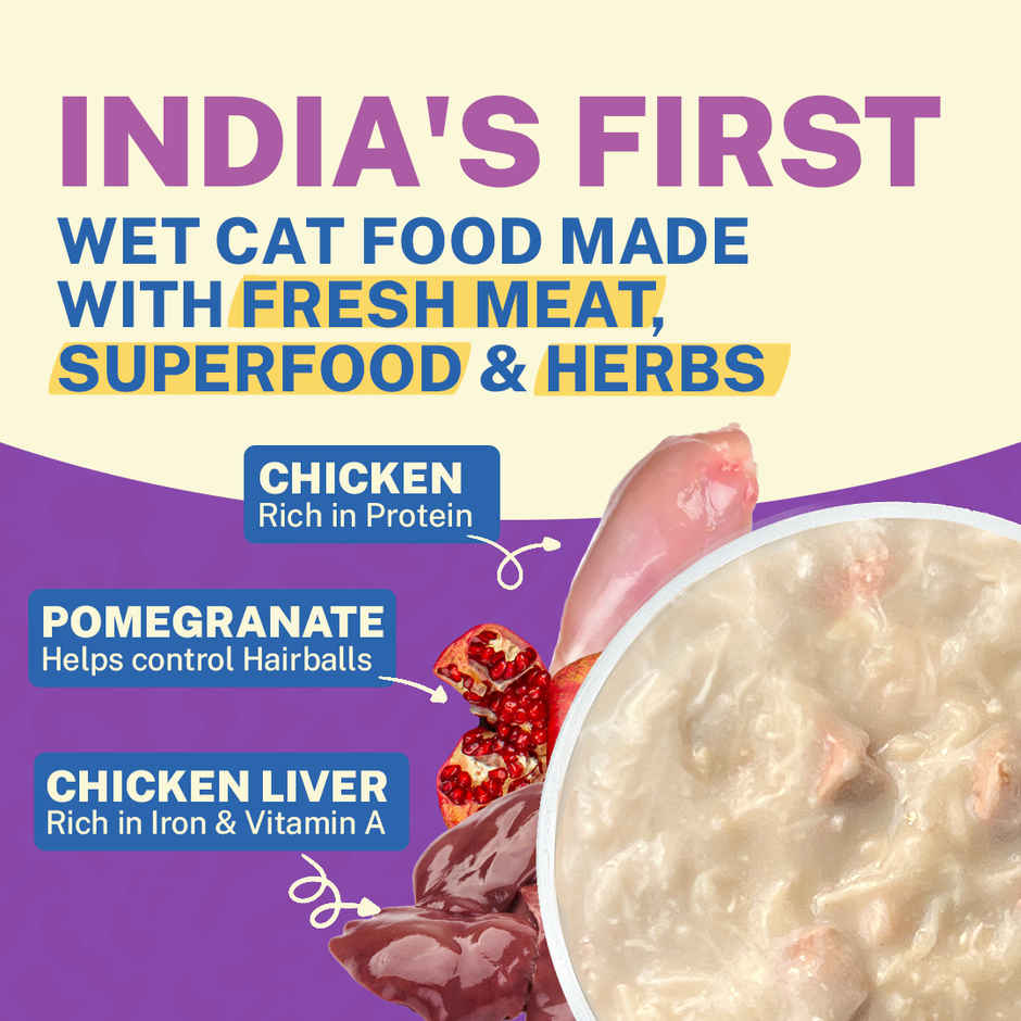 Smylo Kitten Chicken & Liver Wet Cat Food, Fresh & Preservative-Free
