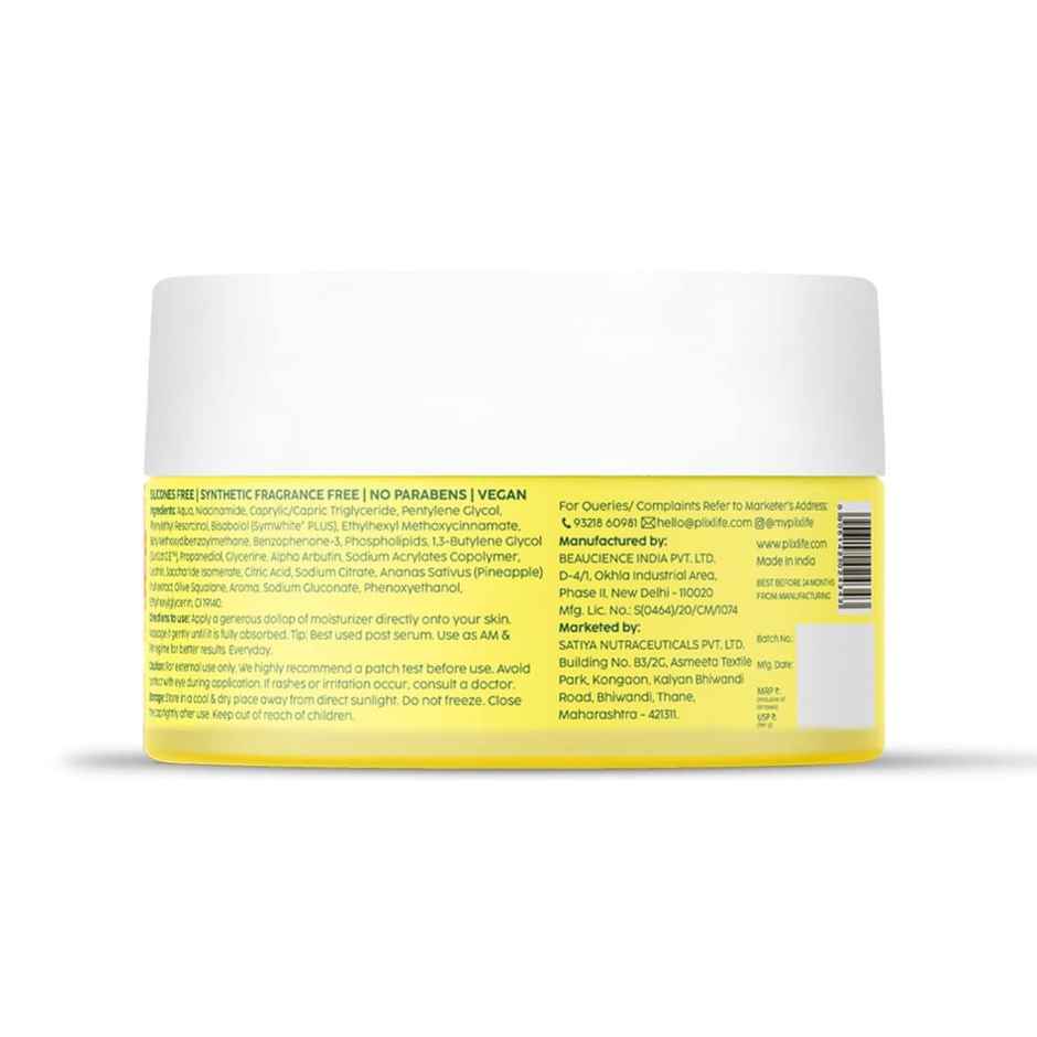 Plix Pineapple De-pigmentation Moisturizer with Symwhite Plus for Hyperpigmentation & Dark Spot Correction