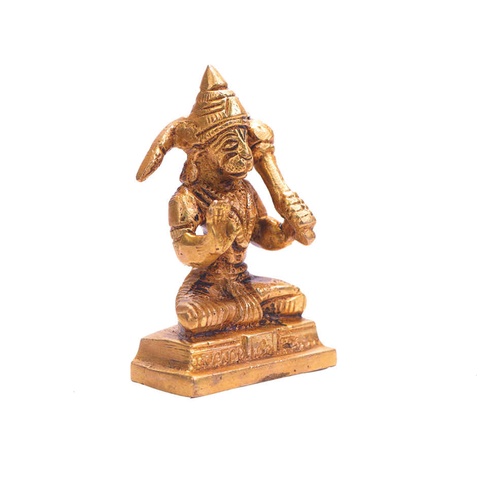 Hanuman Ji Brass Idol On Square Chowki | Devnidhi