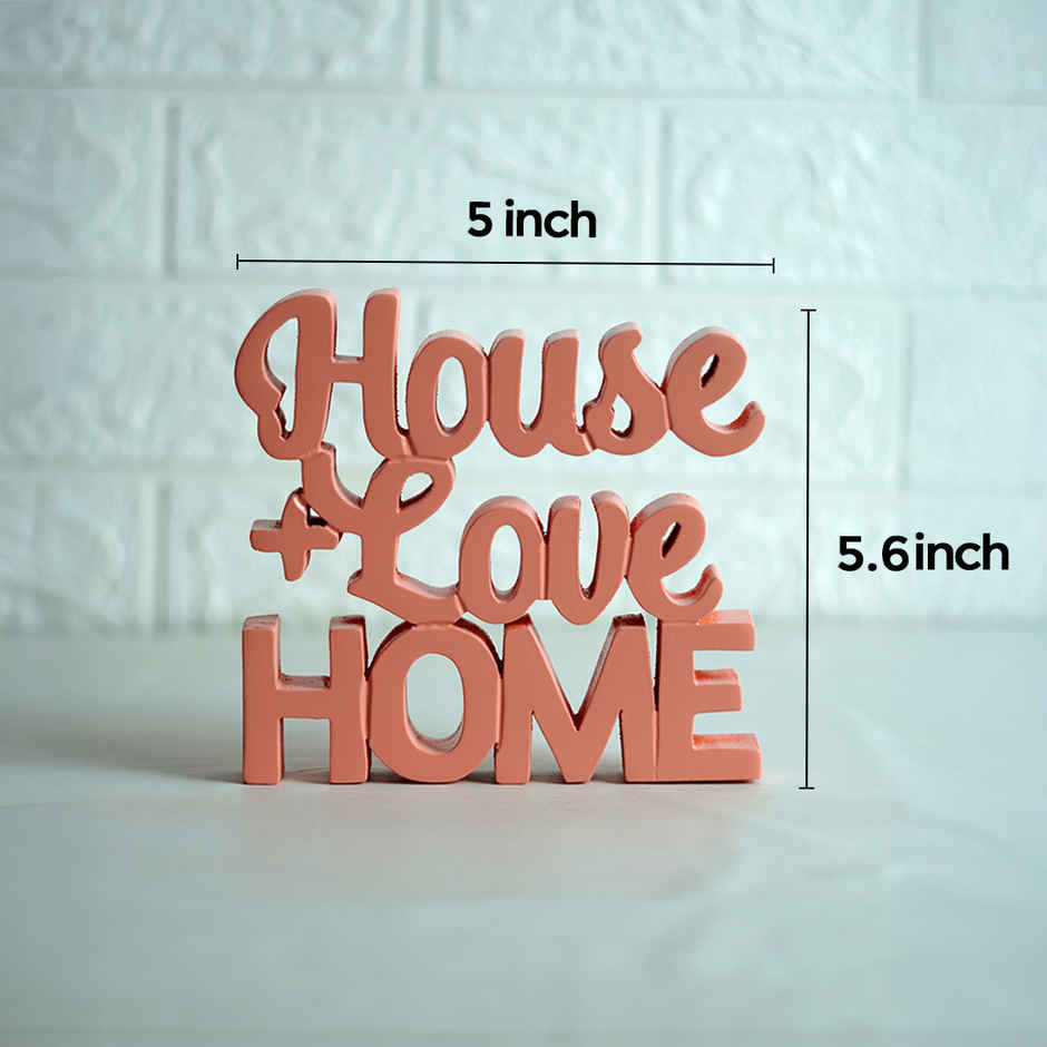 Nukkad Tales House + Love Home - Quirky Room Decoration Showpiece Ideal for Birthday Gift | Pink