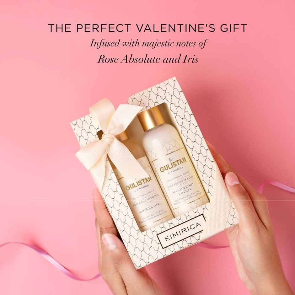 Kimirica Valentine Gulistan Duo Gift Set | Luxury Body Wash & Lotion Infused with Absolute Rose