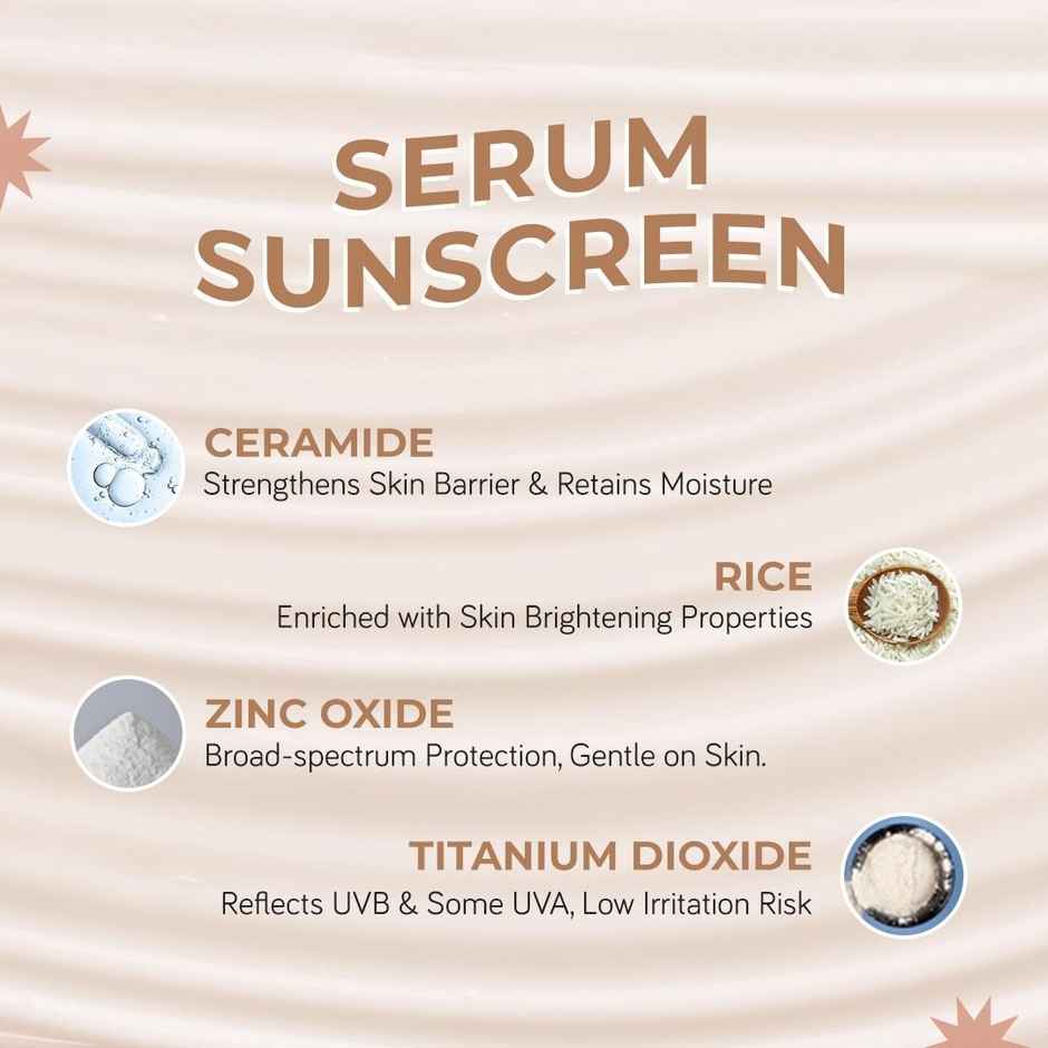 Moody Sensisoothe Sunscreen SPF 50 PA++++ Mineral With Ceramides & Rice (50 Ml)