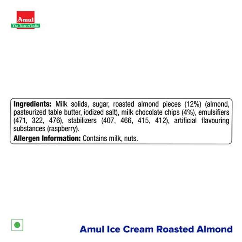 Amul Roasted Almond Ice Cream Tub | Creamy & Nutty