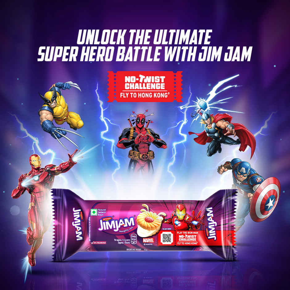 Britannia Treat Jimjam Cream Biscuits & Kurkure Masala Munch Combo