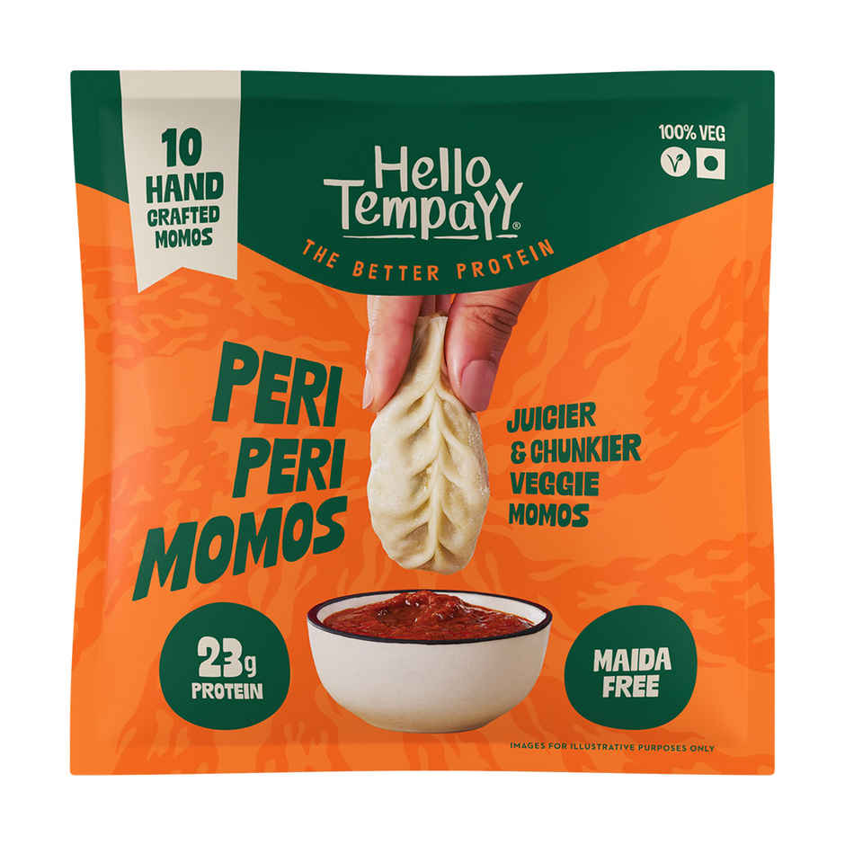 Hello Tempayy Peri Peri High Protein Veg Momos (230g) & Pepsi Zero Sugar Soft Drink (300ml) Combo