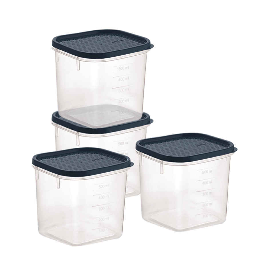 All Time Polka Storage Container (401 X 4) (2400 ml) () (4 Pc Set) (Colour May Vary)