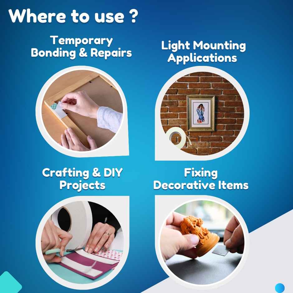 ABK Double Sided Foam Tape | 24 mm x 2 m | Strong Everyday Bonding