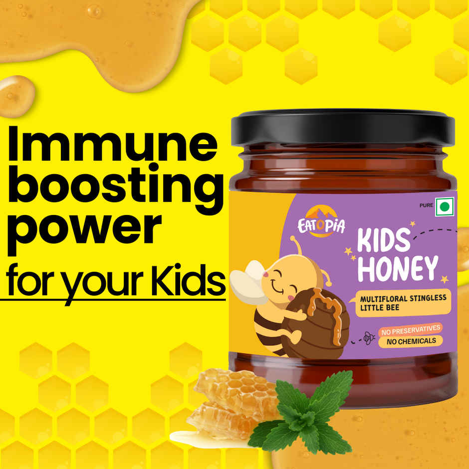 Eatopia Kids Honey | Little Bee | Ayurvedic Immunity Booster | Natural Pure | No Added Sugar