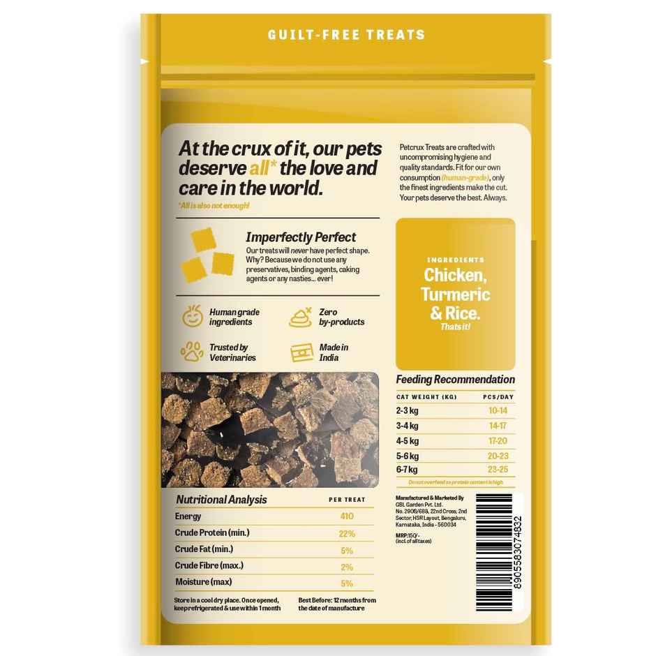 Petcrux Chicken Liver Bits With Turmeric Cat Treats