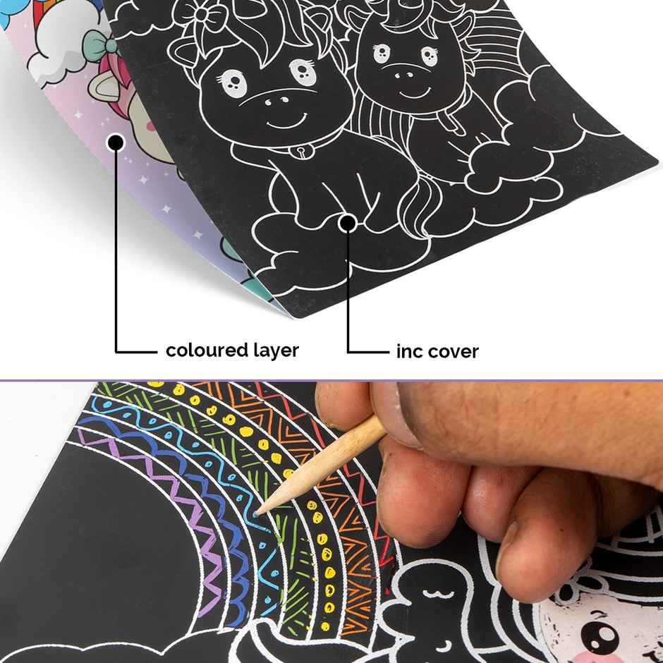 Ratna's Unicorn Scratch Art | Assorted