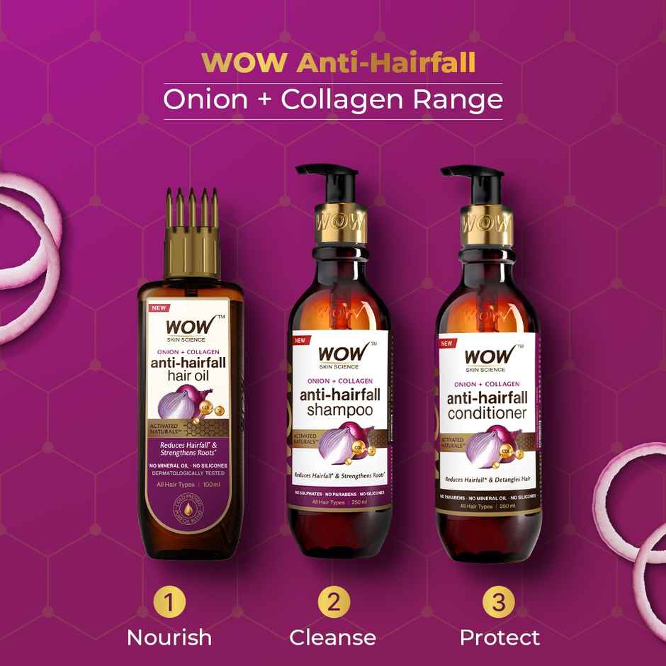 Wow Skin Science Onion Black Seed Hair Oil With Comb