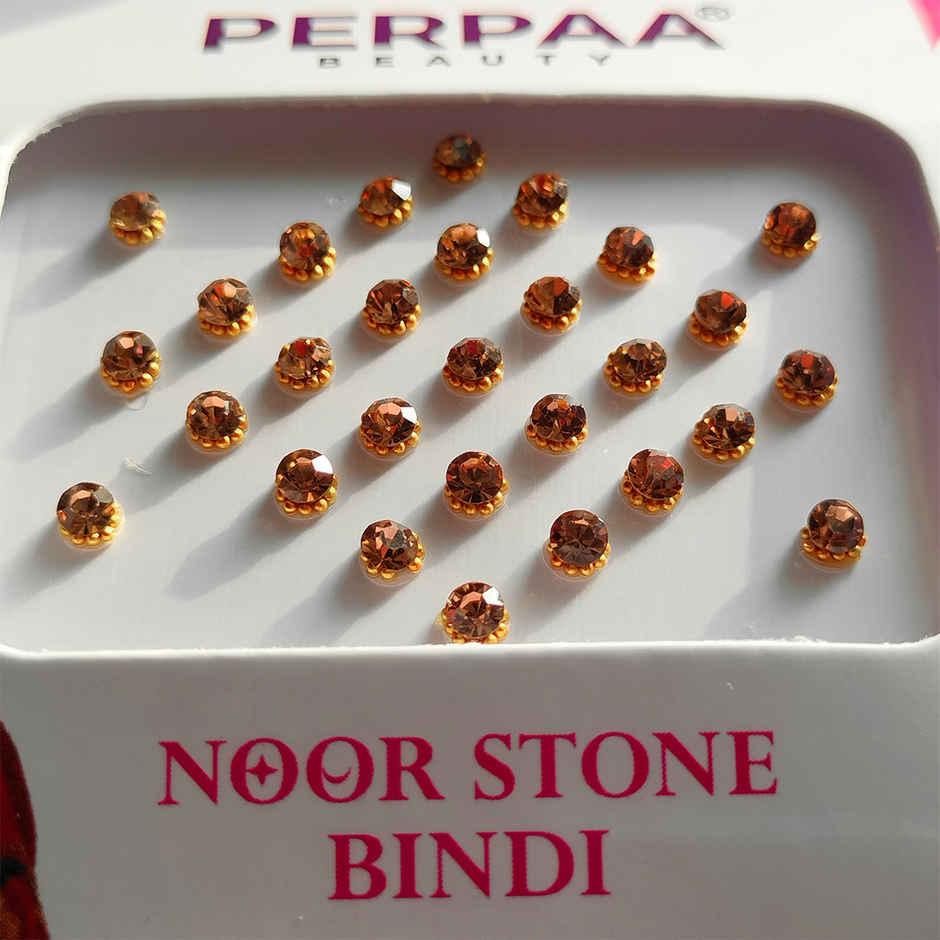 PERPAA Stone Bindi For Women | Golden | 1 Flap
