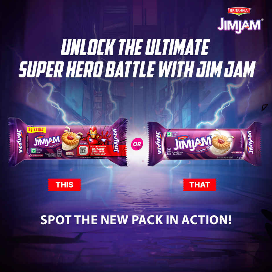 Britannia Treat Jimjam Naughty Jam Cream Biscuits | Combo