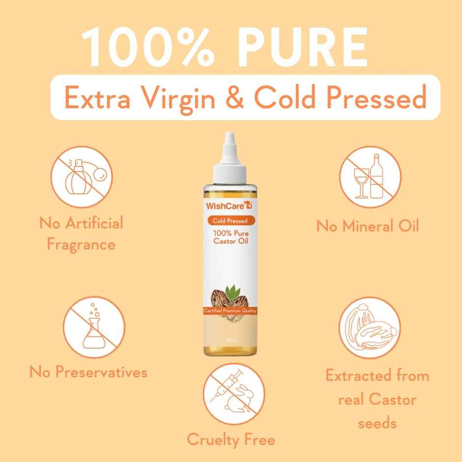 Wishcare 100% Pure Cold Pressed Castor Oil