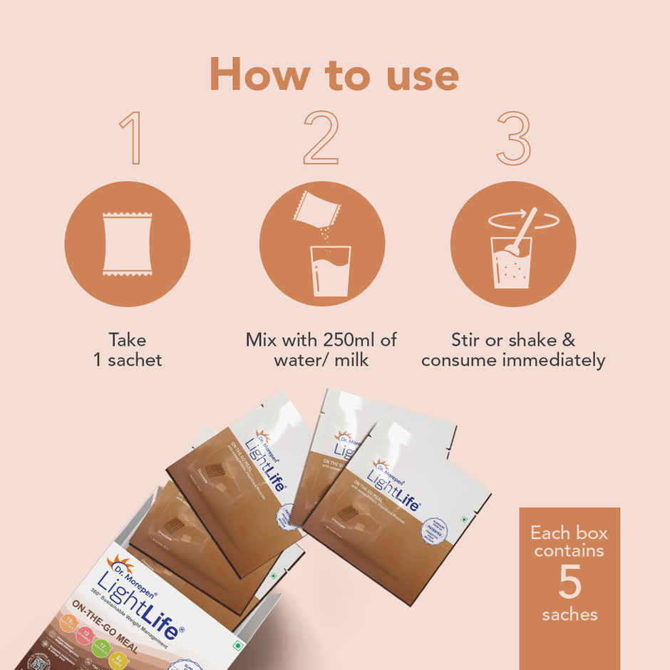 Dr. Morepen LightLife On The Go Meal High Protein Meal Replacement