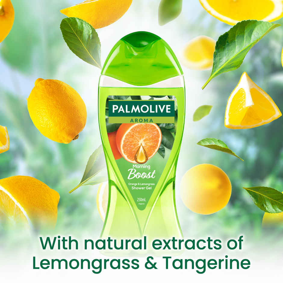Palmolive Orange Essential Oil & Lemongrass Aroma Morning Boost (Tonic), Brightening Body Wash