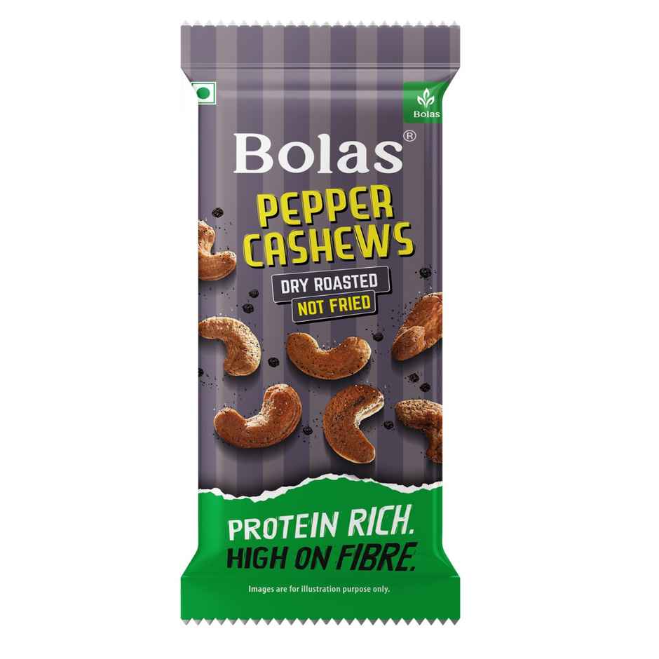 Bolas Pepper Cashews | Flavoured Nut Snack