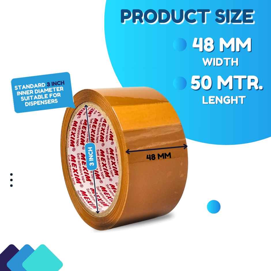 ABK Brown Bopp Packaging Tapes | 48 mm x 50 m x 50 micron | Pack of 2