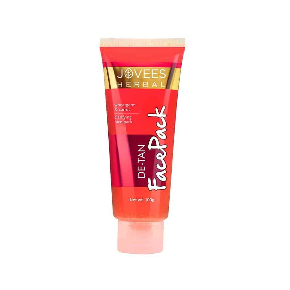 Jovees Herbal De-Tan Face Pack With Wheat Germ And Carrot | Revitalizes