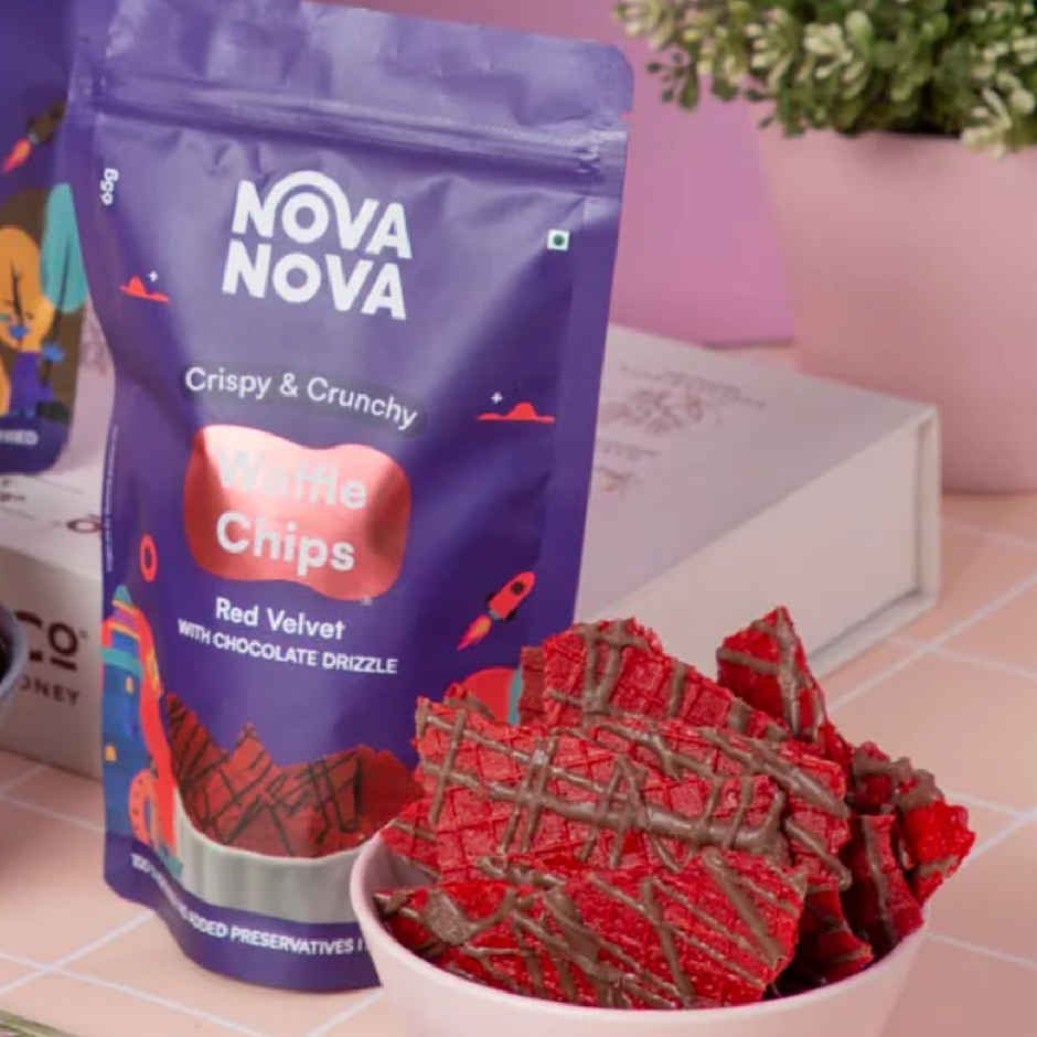 Nova Nova Waffle Chips- Red Velvet with Choco Drizzle