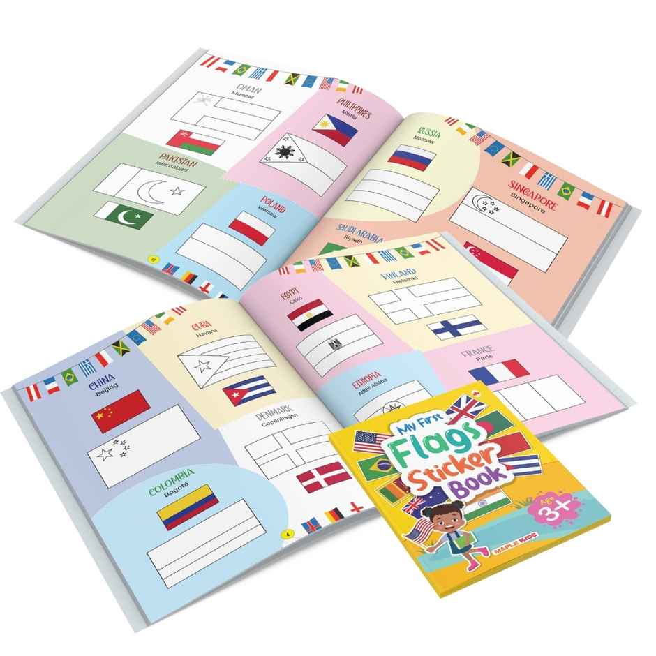 My First Sticker Book | Flags | Activity Book for Kids with 50+ Stickers | Stickers for Children