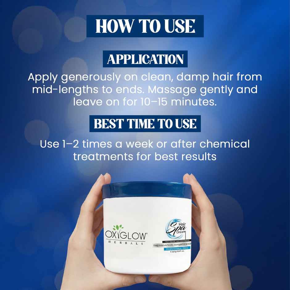 Oxyglow Herbals Hair Spa Cream - Deep Nourishment For Roots & Smoothesn Hair