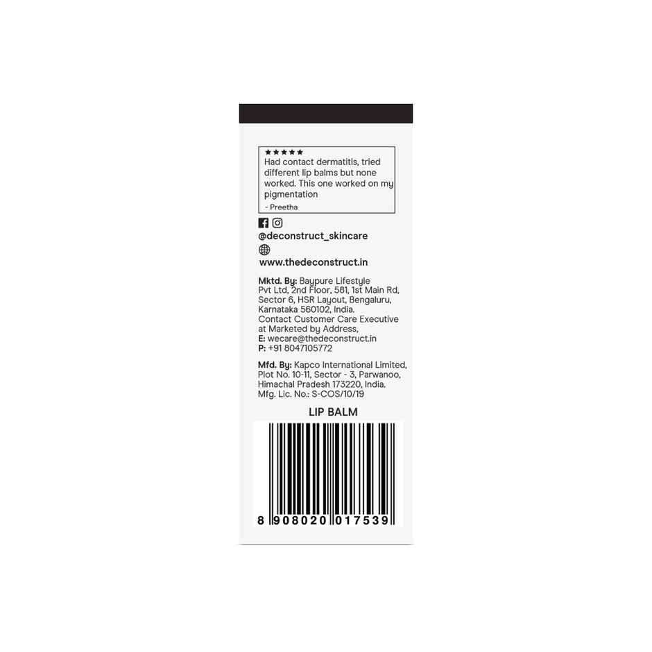 Deconstruct Brightening Lip Balm Spf 50 | Vitamin C & Resorcinol | Moisturizes & Brightens (4g) & Deconstruct Gel Sunscreen Spf 55+ Pa+++ | In Vivo Tested | Matte, Lightweight & Airy, Non-Greasy (50g) & Deconstruct Oil-Free Moisturizer | Lightweight, Non-Sticky, Non-Comedogenic | For Oily Skin (50g) & Deconstruct 10% Vitamin C Serum For Oily Skin | Clinically Tested | 30 Ml (30ml) Combo