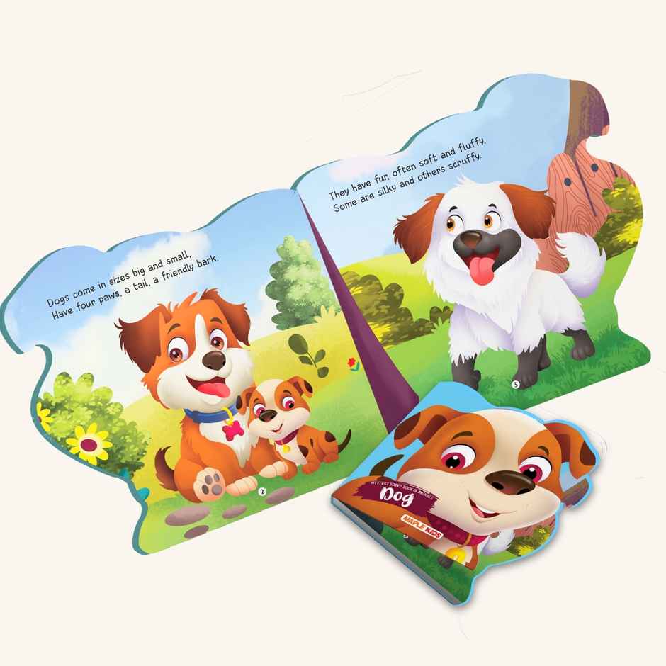 My First Board Book Animals | Dog | Die Cut Board Book for Kids | Shaped Board Books | Age 2+