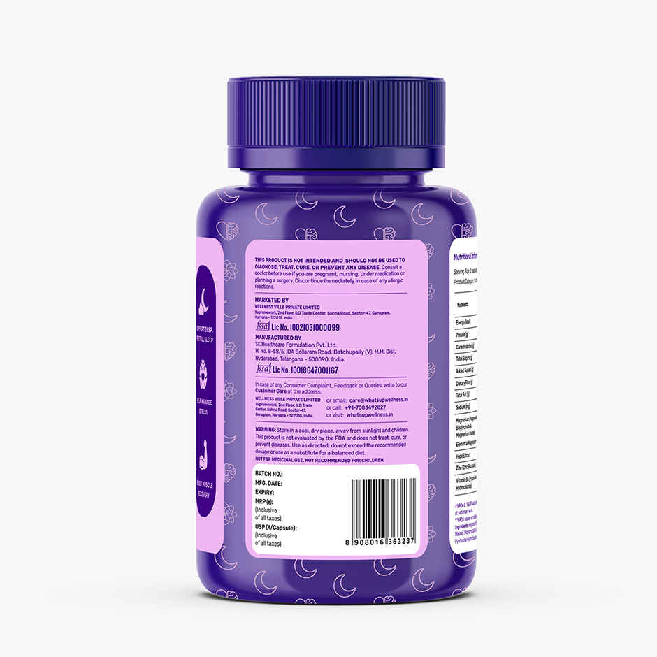 What's Up Wellness MagBliss | With Magnesium Bisglycinate | Sleep - Stress - Recovery Support