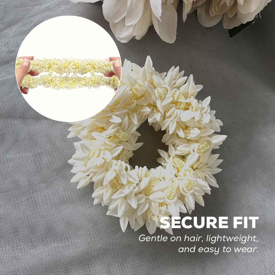 Gleva Reusable Mogra Artificial Gajra for Hair Buns & Braids