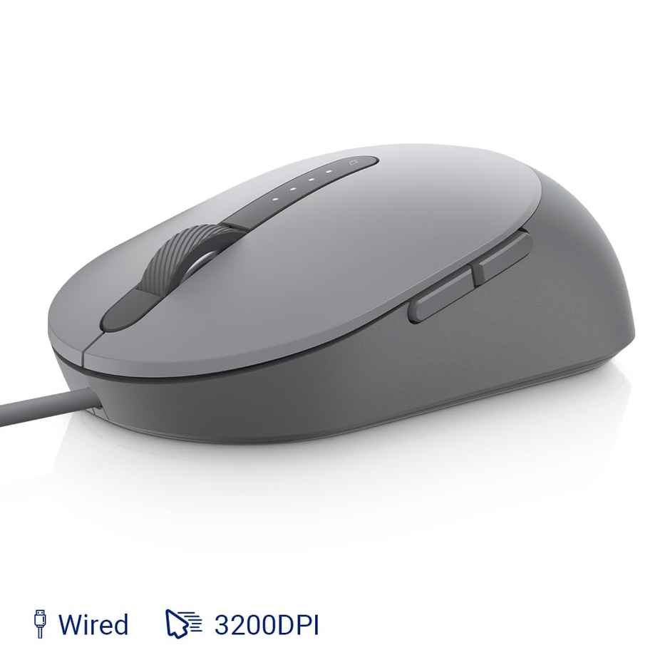 Dell Ms3220 Wired Laser Mouse, Up To 3200Dpi, Titan Grey