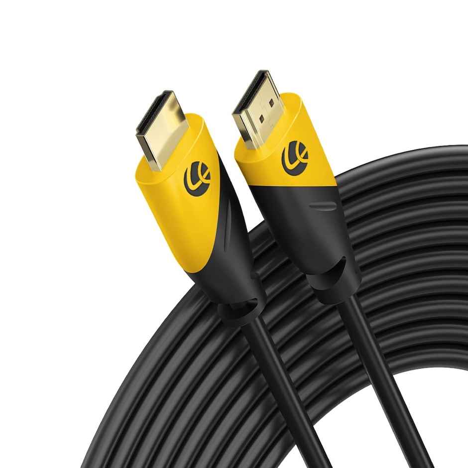 Lapcare LHC-104 HDMI Cable 2.0 Cable 1.5Meter | 4K, 60Hz | 18Gbps Speed | ARC & 3D Support | Durable PVC (Compatible with Laptops, Desktops, Smart TVs, Projectors) - Black