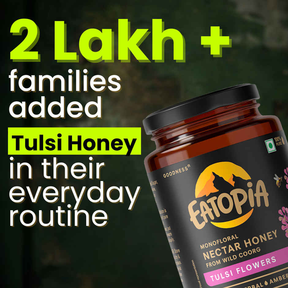 Eatopia Tulsi Honey | Immunity Booster | Pure Organic Natural Honey | No Added Sugar