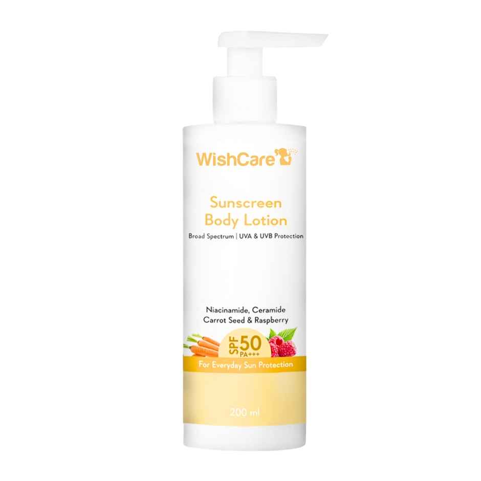 WishCare Sunscreen Body Lotion SPF 50 PA+++|UVA & UVB Protection With No White Cast|In-Vivo Tested