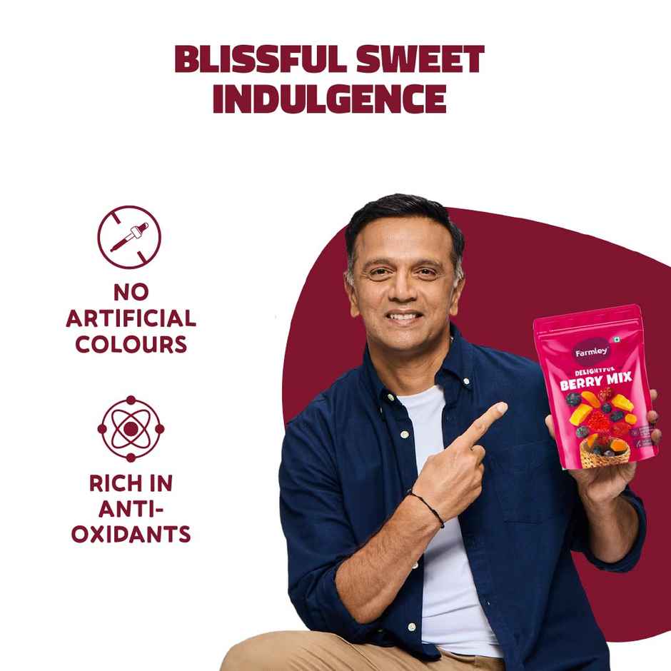 Farmley Mix Dried Berries- Cranberries, Blueberries, Strawberries, Black Raisins, Peach & More