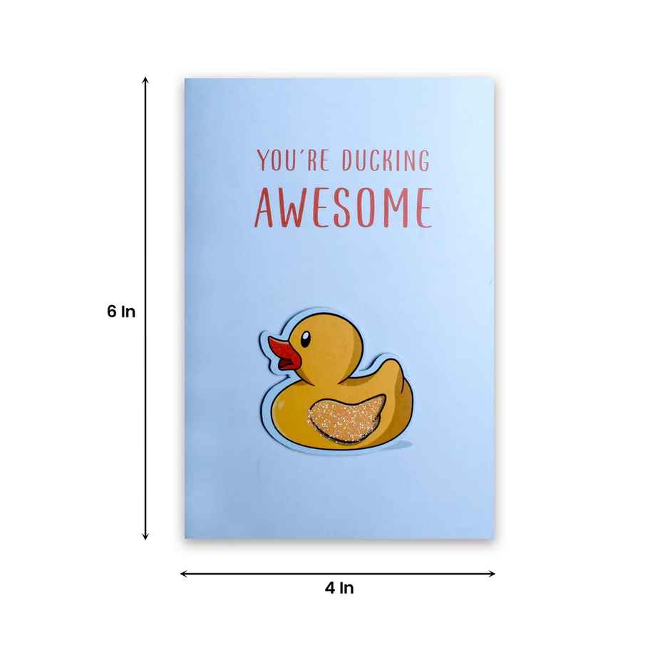 Itsy Bitsy Greeting Card & Envelope Ducking Awesome 4 x 6 Inch 2 Pc Pb Lb