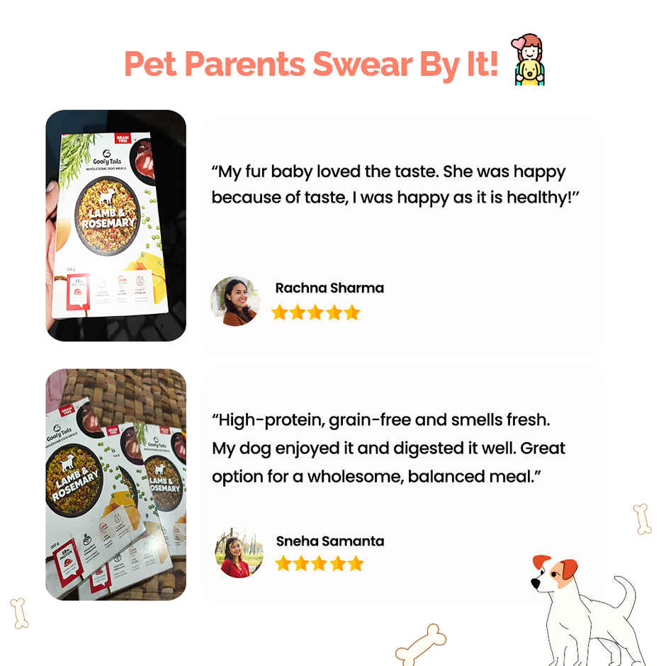 Goofy Tails Lamb & Rosemary Fresh Dog Food | Grain and Gluten Free | Dog and Puppy Food