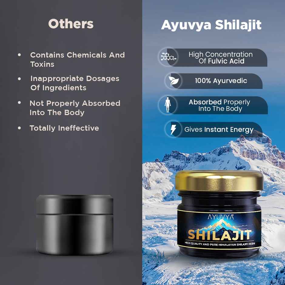 Ayuvya Himalayan Shilajit Resin, High Quality & Pure