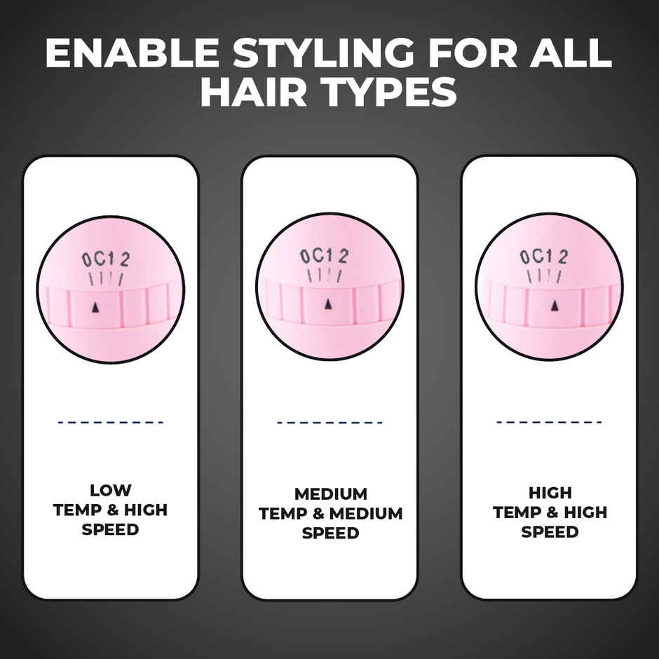 Winston 2 In 1 Hair Styling Blow Brush For Women - 1200 Watts (Pink)