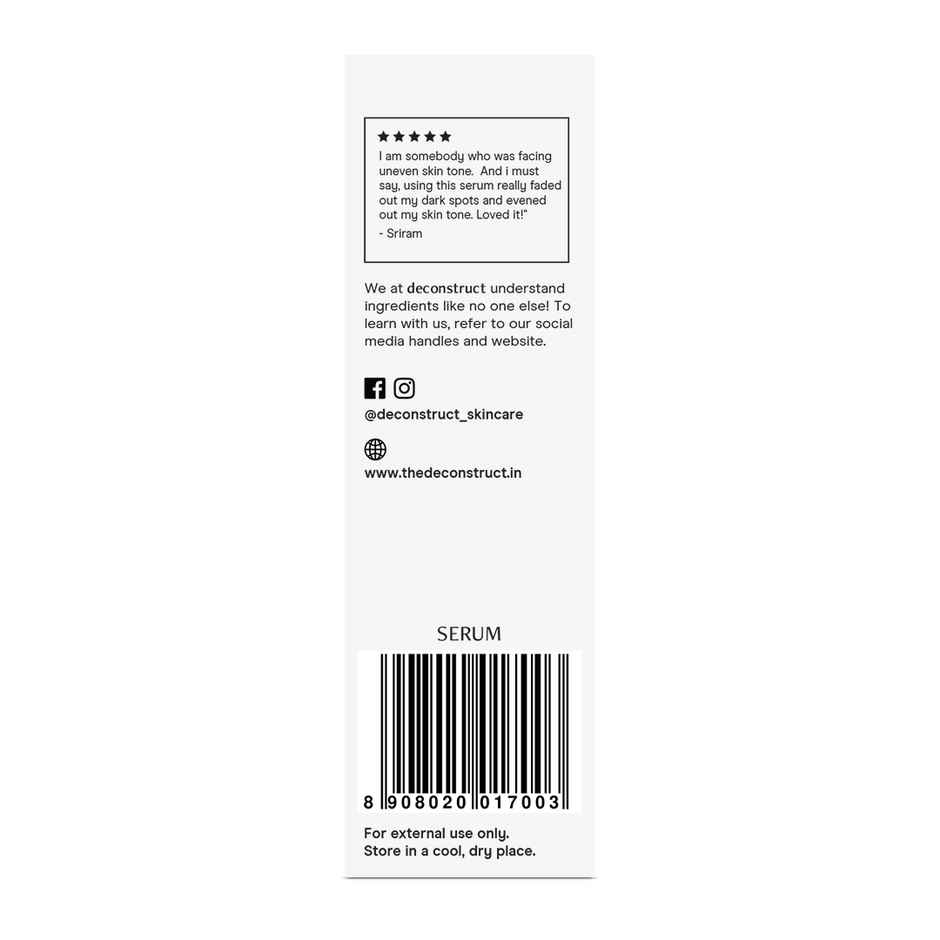 Deconstruct Brightening Niacinamide Serum | 10% Niacinamide + 0.3% Alpha Arbutin