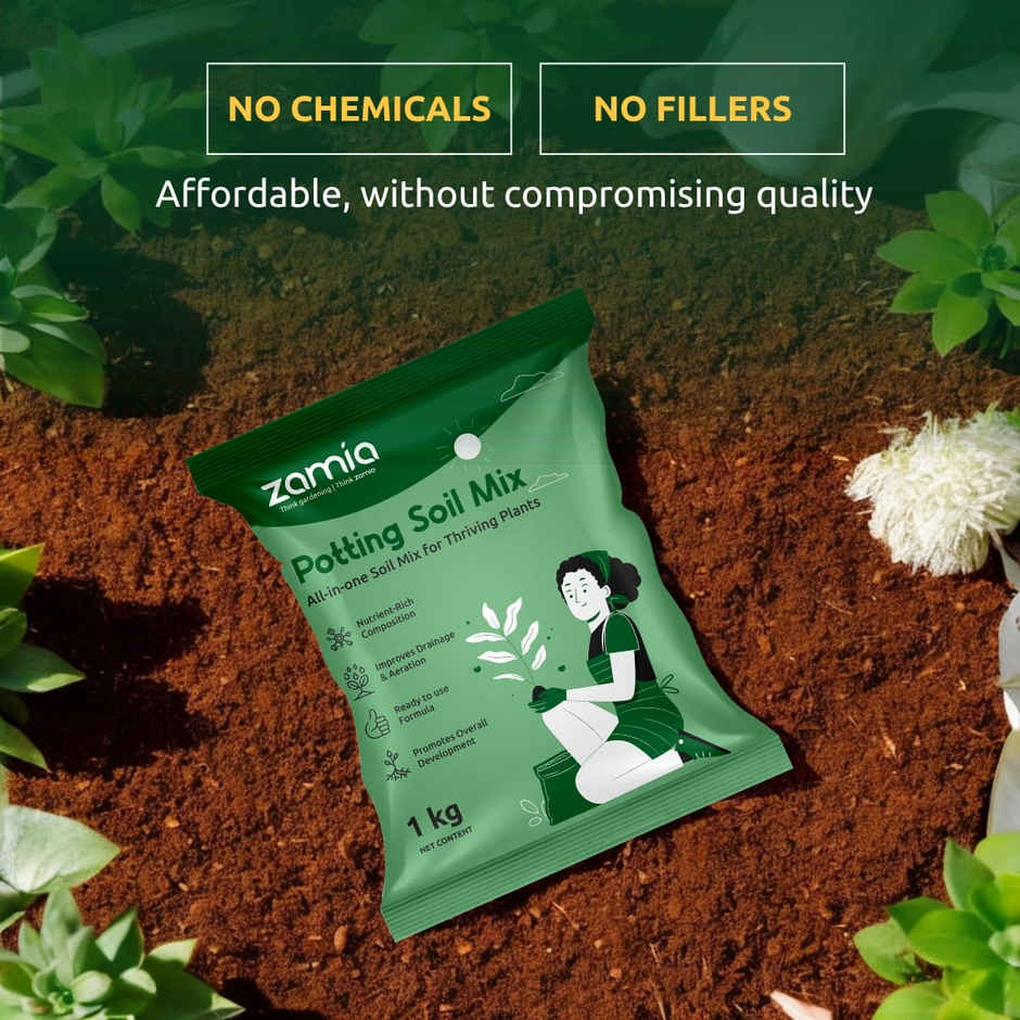 Zamia Potting Soil Mix | Organic Grow Media for Pots, Seeds, Flowers, Vegetables & Garden