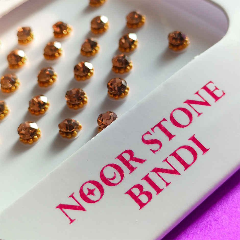 PERPAA Stone Bindi For Women | Golden | 1 Flap