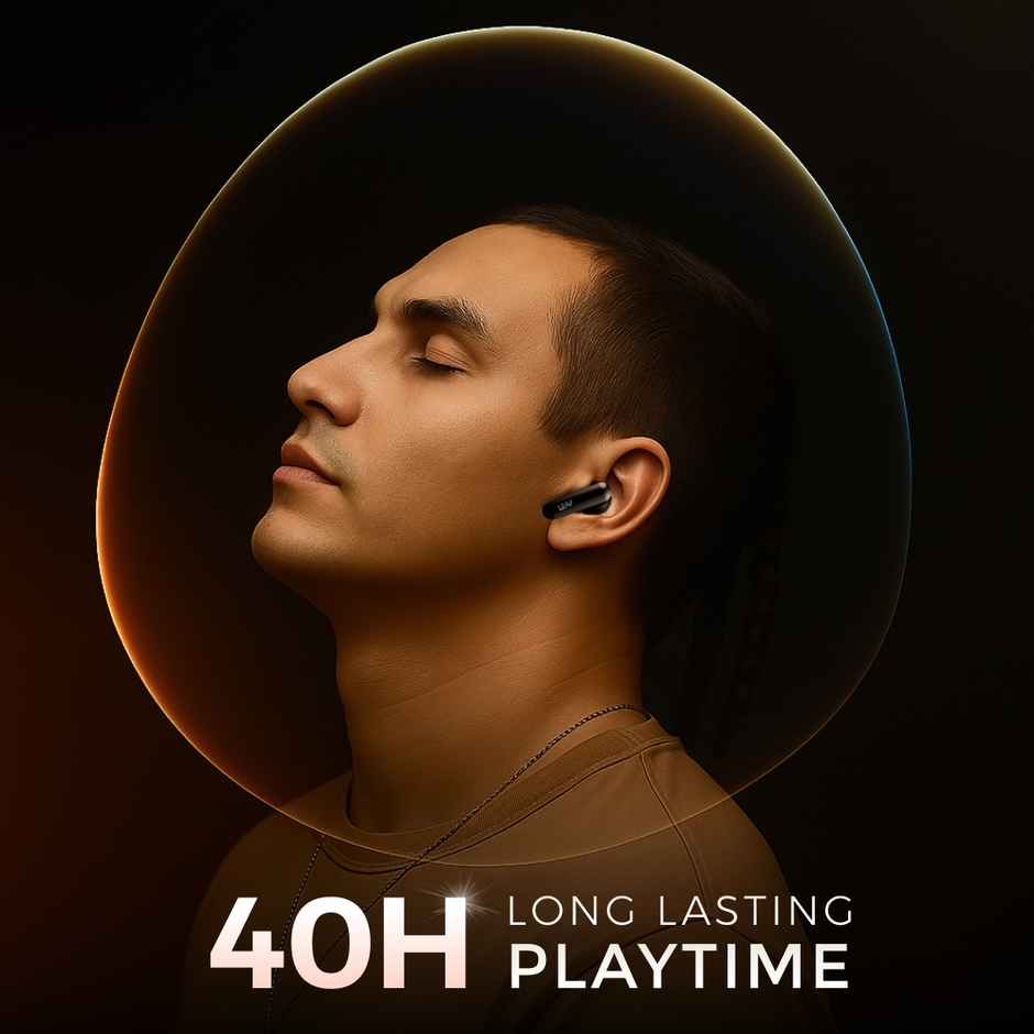 Leaf Buds X334 True Wireless in Ear Earbuds AI Sound App, 40H Playtime, Quad Mic with ENC, Espresso