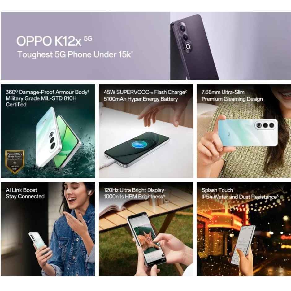 Oppo K12X 5G | 6GB | 128GB | Breeze Blue