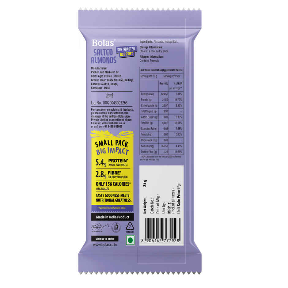 Bolas Salted Almonds | Roasted & Salted Nuts