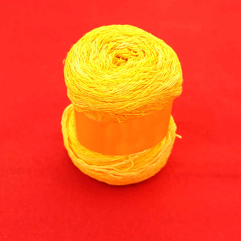 Pujashree Kacha Soot - Yellow